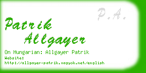 patrik allgayer business card